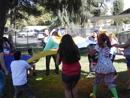 Parachute game fun