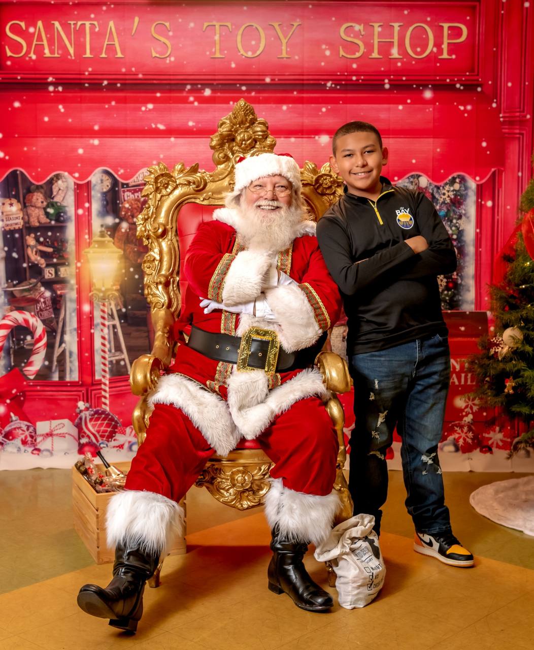 Santa Claus at a holiday party