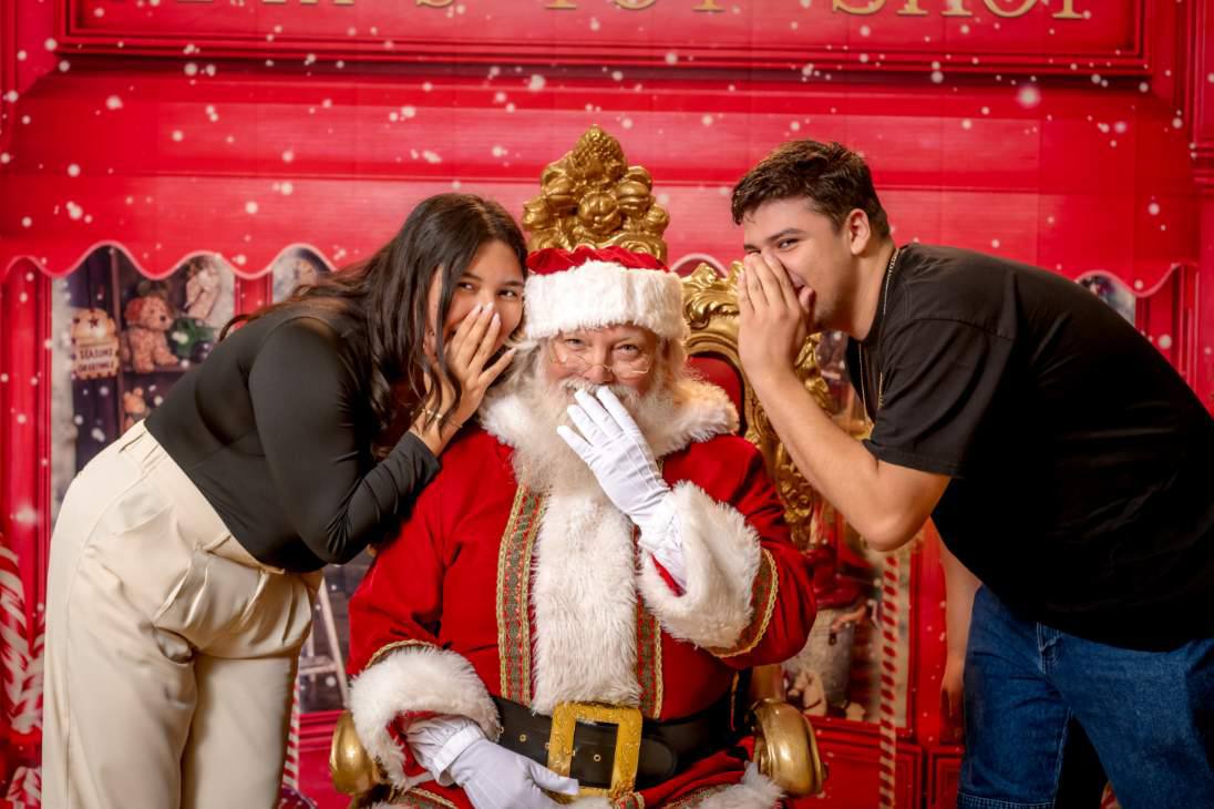 Santa Claus visiting a family event