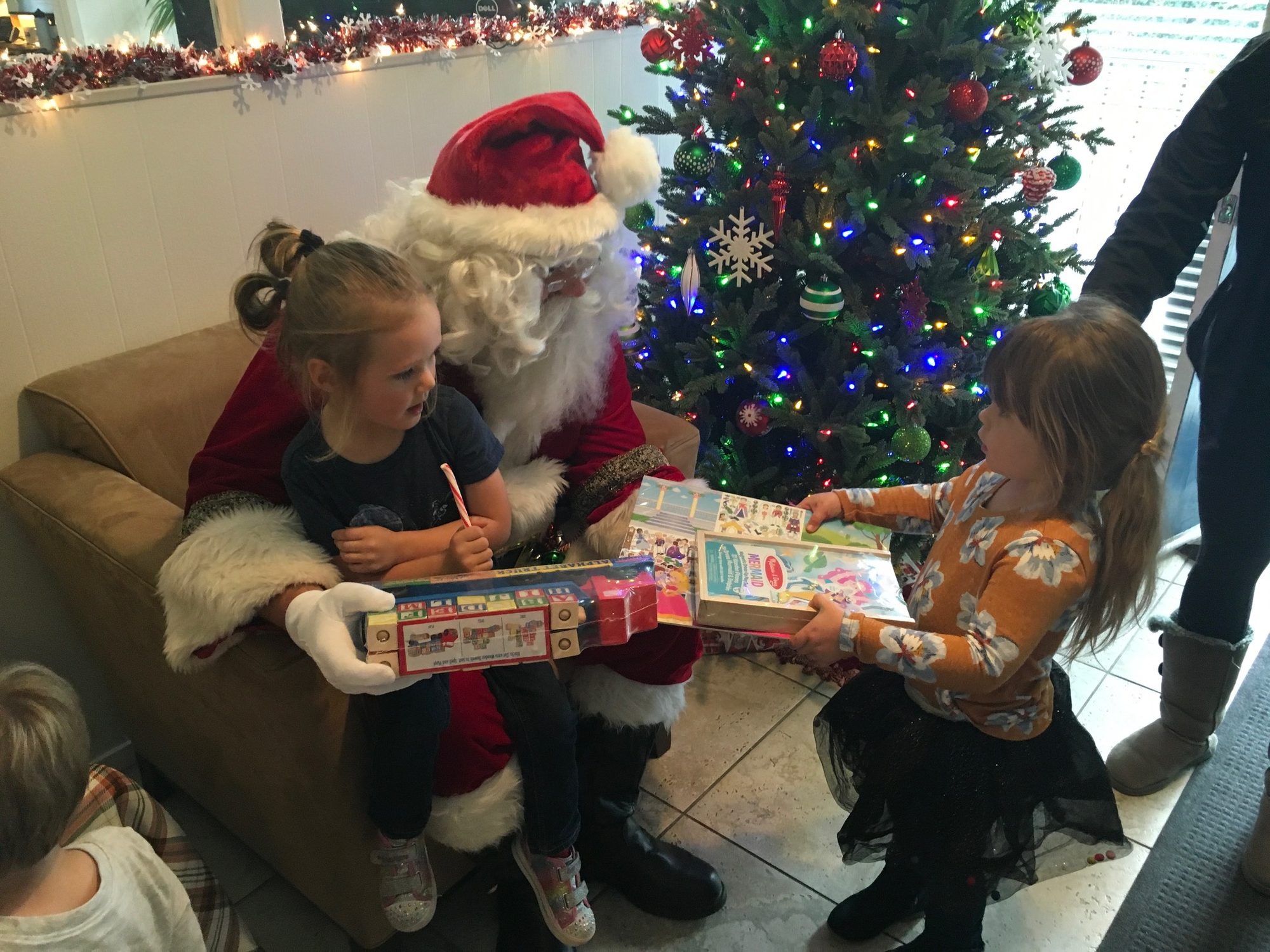 Santa Claus at a family event