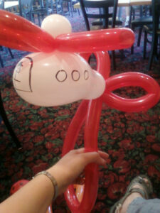 An Airplane Balloon in White and Red Color
