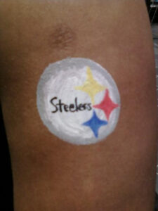 Steelers Painting With Three Stars on an Arm