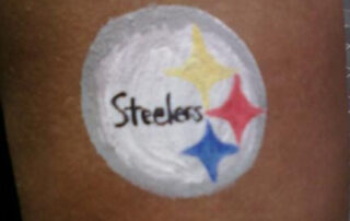 Steelers Painting With Three Stars on an Arm