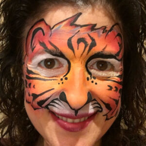 The Face of a Woman With a Tiger Shape Painting