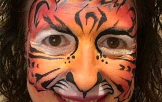 The Face of a Woman With a Tiger Shape Painting