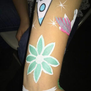 The Hand of a Girl With Floral Paintings on Hand