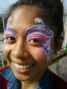 A Little Girl With Wings Pattern on Eyelids