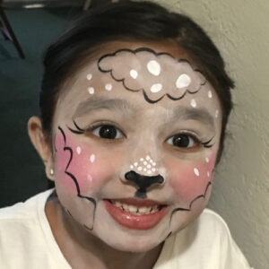 A Girl With a Full Cat Style Face Painting